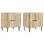 vidaXL Cabinet de chevet 2 Pièces Chêne Sonoma 43 x 34 5 x 48 cm