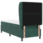 vidaXL Lit à ressorts avec matelas Vert foncé 80 x 200 cm Velours