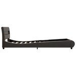 vidaXL Cadre de lit avec LED Anthracite Similicuir 100x200 cm
