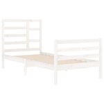 vidaXL Cadre de lit sans matelas blanc bois massif 90x200 cm
