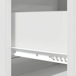 vidaXL Armoire à tiroirs Blanc brillant 66 x 34 5 x 92 cm