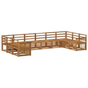 vidaXL Ensemble de canapés d'extérieur 7 pc Naturel