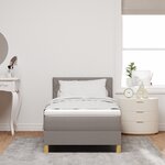 vidaXL Lit avec sommier et matelas taupe 90x200 cm en tissu