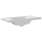 vidaXL Évier de salle de bain blanc rectangulaire céramique