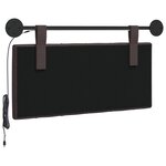 vidaXL Tête de lit suspendue Avec lumière LED Marron foncé Tissu