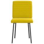 vidaXL Chaises à manger lot de 4 jaune velours