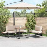 vidaXL Table de Jardin Marron 100 x 55 x 70 cm Acier et DPC