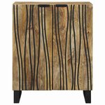 vidaXL Buffet Naturel 60 x 33 5 x 75 cm Bois de mangue massif