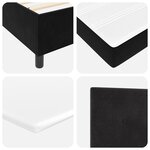 Lit Box Spring vidaXL avec Matelas & LED Noir 120x200 cm Velours