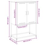 vidaXL Buffet haut vert olive 68 5x38 5x107 cm acier