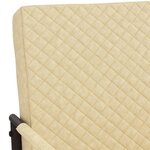 vidaXL Chaise cantilever Crème Similicuir