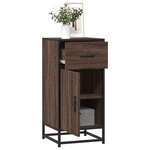 vidaXL Buffet chêne marron 35 5x35x76 cm bois d'ingénierie et métal