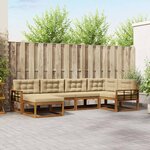 vidaXL Ensemble de canapés d'extérieur 6 Pièces Naturel et Beige