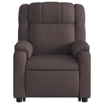vidaXL Fauteuil inclinable marron foncé tissu