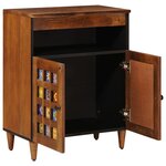 vidaXL Buffet avec porte Noyer 60 x 33 x 75 cm Bois de mangue massif