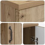 vidaXL Bureau Chêne artisanal 142 5 x 50 x 75 cm Bois d'ingénierie