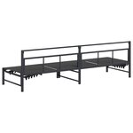 vidaXL Transat Noir 200 x 62 x 59 5 cm Textilène