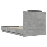 vidaXL Cadre de lit sans matelas gris béton 90x190 cm