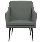 vidaXL Fauteuil Gris foncé 63x76x80 cm Tissu