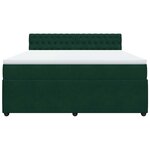 vidaXL Sommier à lattes de lit et matelas Vert foncé 180x200cm Velours
