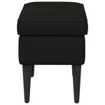 vidaXL Pouf Noir 55 x 35 x 41 cm Velours