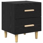 vidaXL Armoire de lit Chêne noir 40 x 35 x 47.5 cm Bois d'ingénierie
