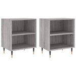 vidaXL Tables de chevet 2 Pièces sonoma gris 40x30x50cm bois d'ingénierie