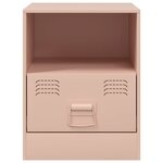 vidaXL Table de chevet rose 34 5x39x44 cm acier