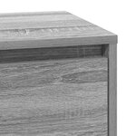 vidaXL Cabinet de chevet avec LED grise Sonoma 39x34.5x65 cm en bois d'ingénierie