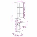vidaXL Bibliothèque chêne artisanal 40 x 35 x 180 cm Bois d'ingénierie