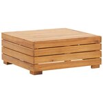 Vidaxl salon de jardin 5 pièces avec coussins acacia solide blanc crème