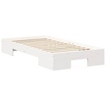 vidaXL Cadre de lit surélevé Blanc 75 x 190 cm Bois massif en pin