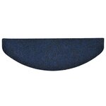 vidaXL Tapis d'escalier autocollants 15 pièces 65 x 21 x 4 cm Bleu marine Demi-rond Grand