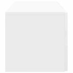 vidaXL Meuble TV mural Montage mural Blanc brillant 59 5 x 31 x 30 cm