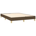 vidaXL Sommier à lattes de lit matelas et LED Marron foncé 140x200 cm