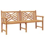 vidaXL Banc de jardin Marron 228 x 60 x 90 cm Bois de teck solide
