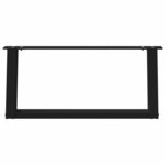 vidaXL Pieds de table basse en U  2 pièces  noir  70 x (30-31) cm  acier
