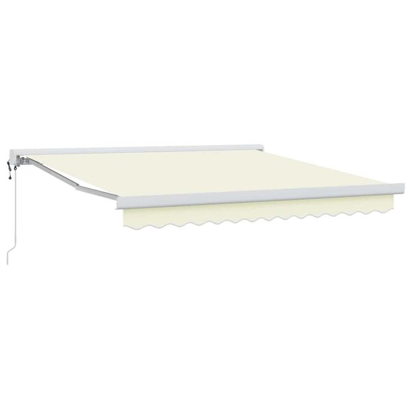 vidaXL Auvent Rétractable Crème 300 x 250 cm Tissu  Métal