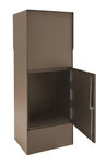 Boîte à colis en acier  Multipack Double EP3158  fenêtre et  2 portes  Marron