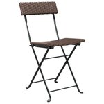 vidaXL Chaises de bistrot pliantes lot de 6 Résine tressée et acier