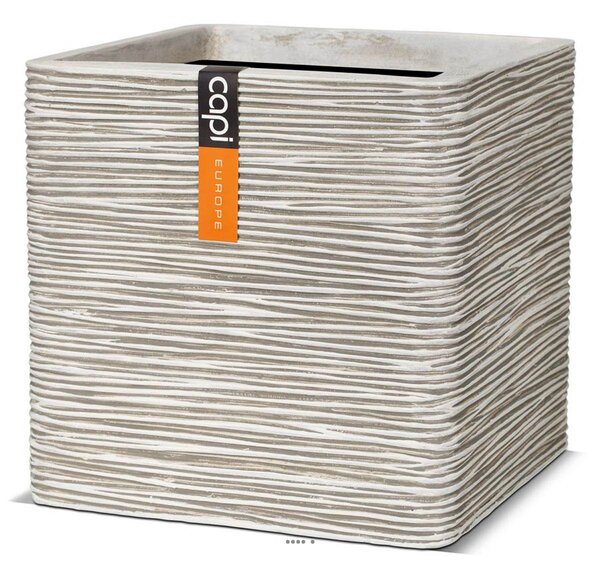 Bac fibres et magnesium hany ext. Cube l 30 x 30 x h30 cm sable - dimhaut: h 30 cm - couleur: sable