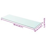 vidaXL Panneaux d'étagère 2 Pièces Verre Transparent 90 x 30 cm