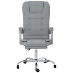 Fauteuil de bureau massage inclinable de bureau informatique étude clair tissu gris 02_0025385