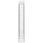 vidaXL Paniers à gabions arqués 3 Pièces 200x30x200/220 cm fer galvanisé