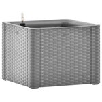 vidaXL Lit surélevé de jardin avec système d'arrosage Gris 43x43x33 cm