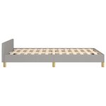 vidaXL Cadre de lit sans matelas gris clair 120x200 cm tissu