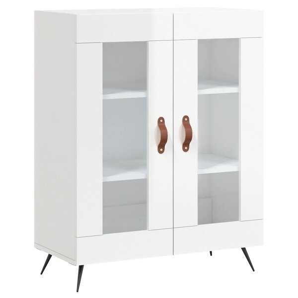 vidaXL Buffet Blanc brillant 69 5x34x90 cm Bois d'ingénierie