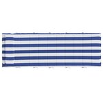 vidaXL Coussin de chaise longue rayures bleues/blanches 180x60x4 cm