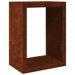 VidaXL Étagère à bois 60x40x80 cm acier résistant aux intempéries