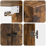 vidaXL Armoire Murale 59 x 31 x 60 cm Bois d'ingénierie Chêne fumé